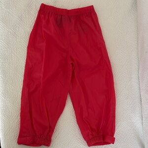 Hot pink waterproof pants